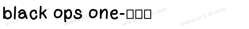 black ops one字体转换